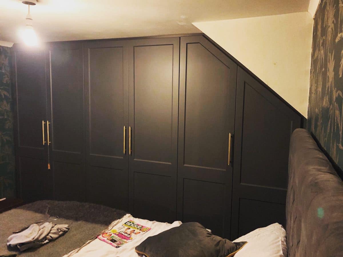Grey fitted wardrobes