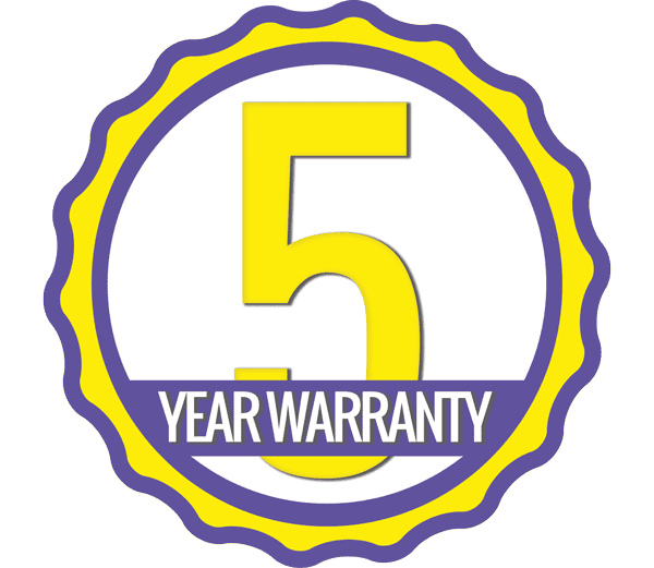 5 year warranty