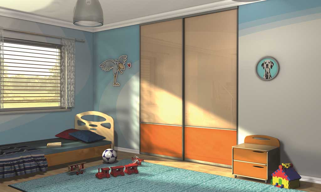 sliding wardrobe in children room