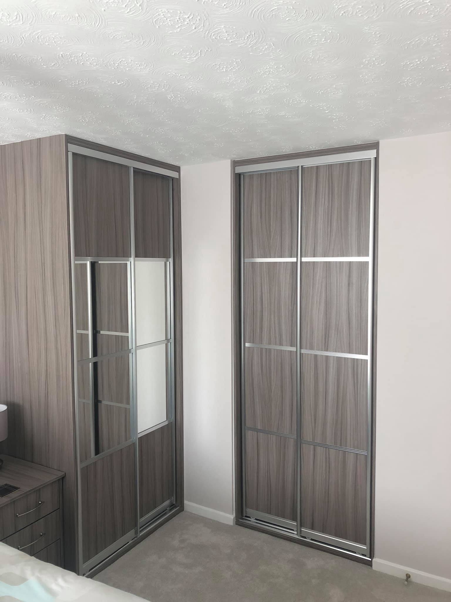 Grey fitted wardrobes