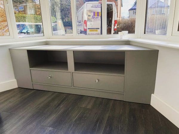 grey window seat furniture