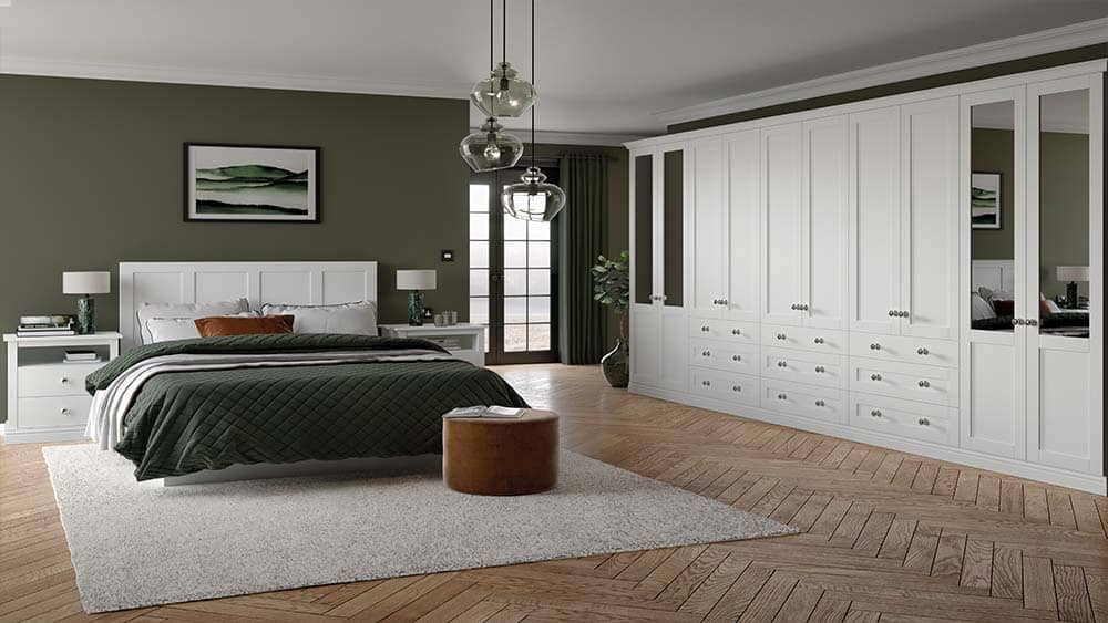 White fitted wardrobe doors