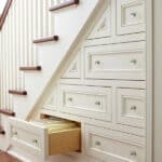 drawers under the stairs which glide & slide can provide