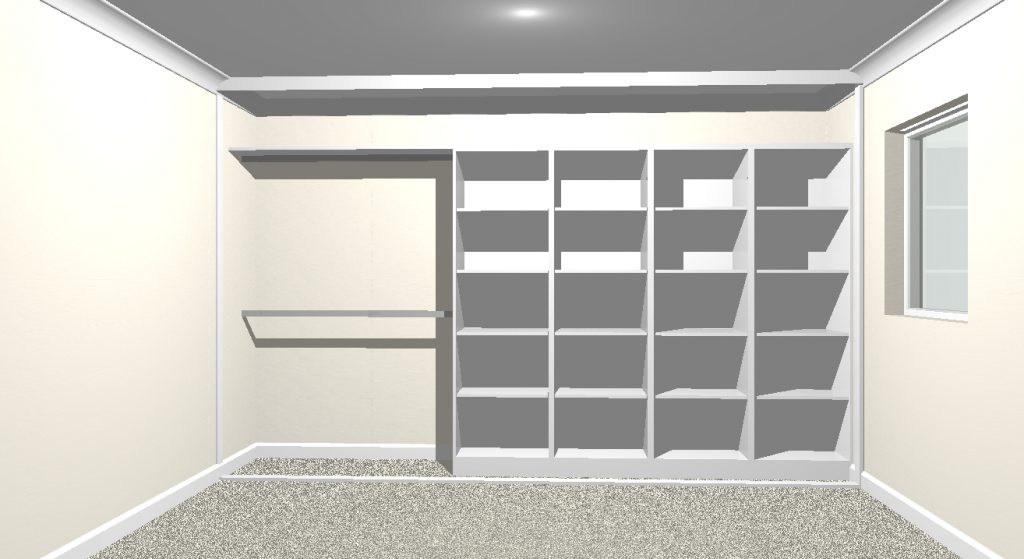 CAD design of wardrobe Interior