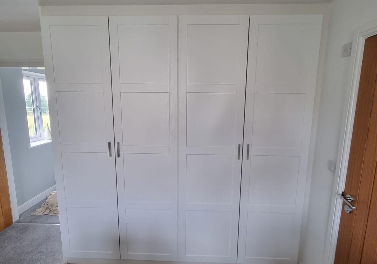 Hinged fitted wardrobe doors by glide and slide